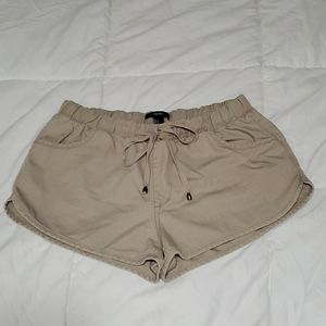 Forever 21 Khaki Drawstring Shorts